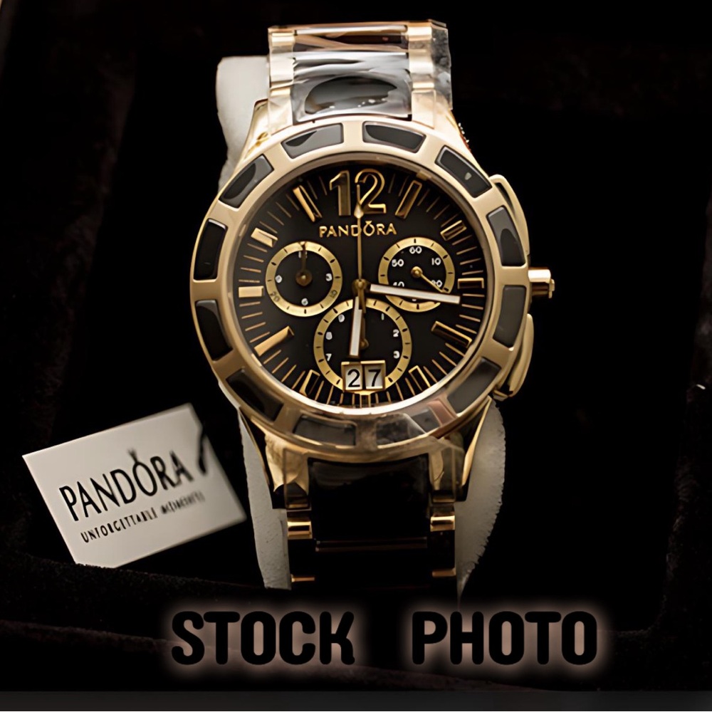 PANDORA Imagine GRAND C Gold Plated DIamond Watch